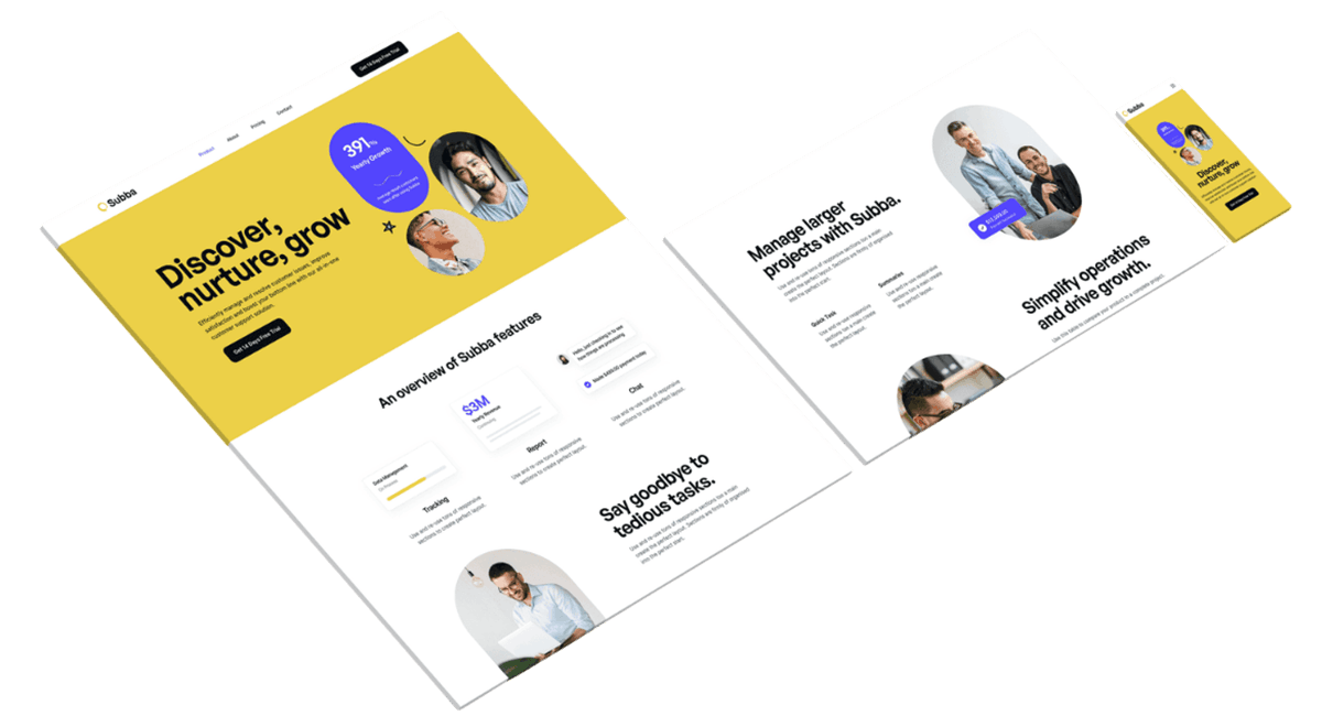 Mockup desain website company profile