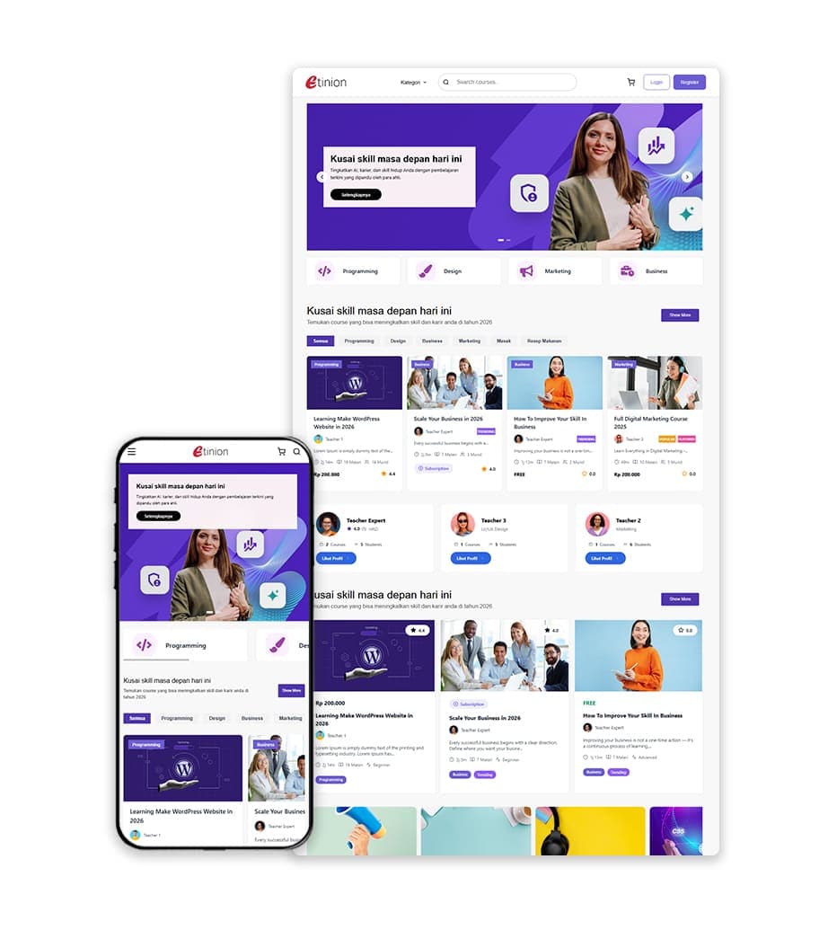 Portofolio Etinion LMS Demo